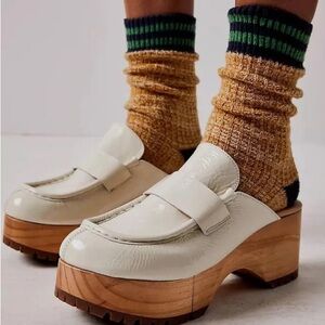 Free People Platform Corbin Loafer Clog - Cream